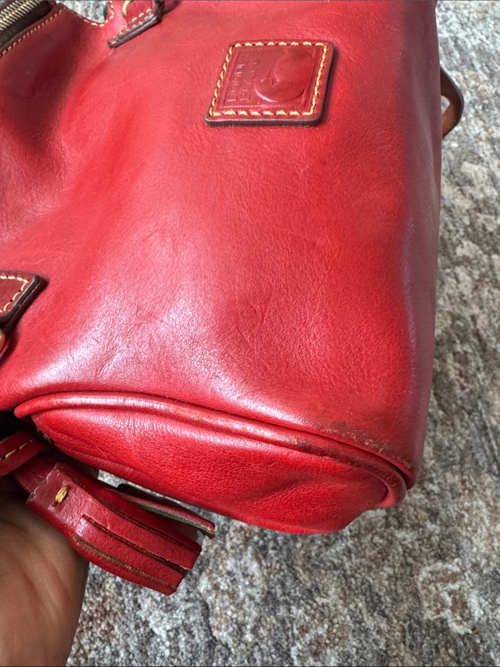 Dooney & Bourke Red Leather Crossbody Bag Florentine leather - Picture 4 of 16